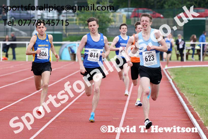 Senior and under-20s mens 800 metres, North Eastern Track and Fields Champs., Middlesbrough. Photo: David T. Hewitson/Sports for All Pics